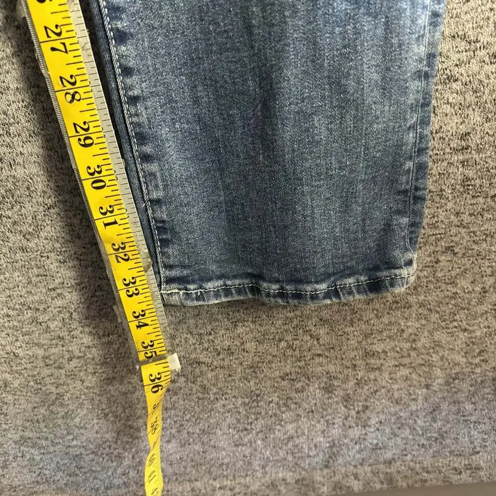 True Religion Men's 34 Blue Stretch Denim Ricky Relaxed Straight Leg Jeans